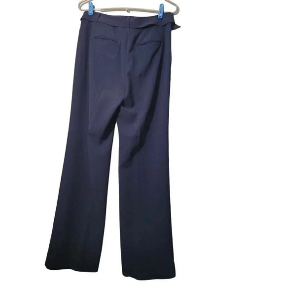 White House Black Market Pants Womens 4R Black Wide Leg Trouser Blue Classic Y2k - Picture 5 of 13